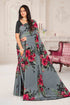 Grey Color Crepe  Casual Wear Saree  SY - 9390
