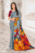 Grey Color Crepe  Casual Wear Saree  SY - 9397