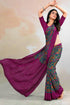 Purple Color Crepe  Casual Wear Saree  SY - 9543