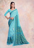 Skyblue Color Crepe Silk Casual Wear Saree  SY - 9624