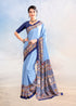 Light Blue Color Crepe Silk Casual Wear Saree  SY - 9828