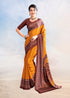 Orange Color Crepe Silk Casual Wear Saree  SY - 9861