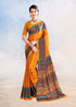Orange Color Crepe Silk Casual Wear Saree  SY - 9864