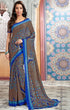 Grey & Blue Color Chiffon Kitty Party Sarees : Archita Collection  OS-93074