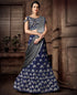 Blue & Grey Color Silk Designer Lehenga Sarees : Sadhik Collection  OS-91729