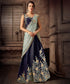 Blue & Aqua Blue Color Silk Designer Lehenga Sarees : Sadhik Collection  OS-91731