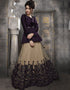 Cream & Purple Color Net Trendy Indo Western Lehengas OS-95547