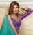 Rama Green & Lavender Color Crepe Silk Designer Festive Sarees : Raviya Collection  OS-92929